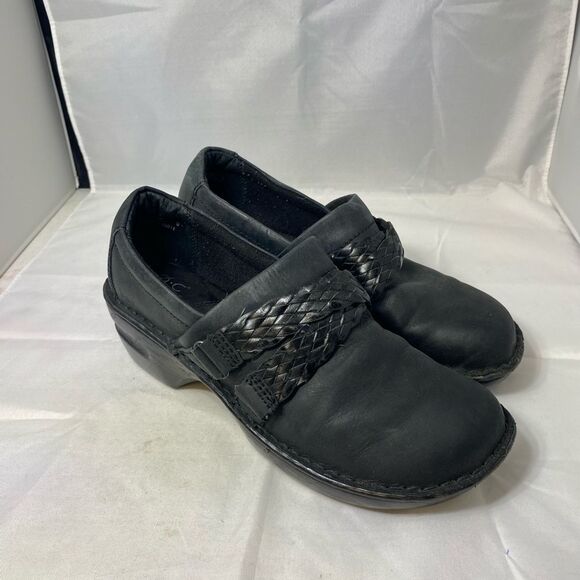 B.o.c. Women’s Shoes Size 9.5M Black Leather Braided Strap - Picture 1 of 8